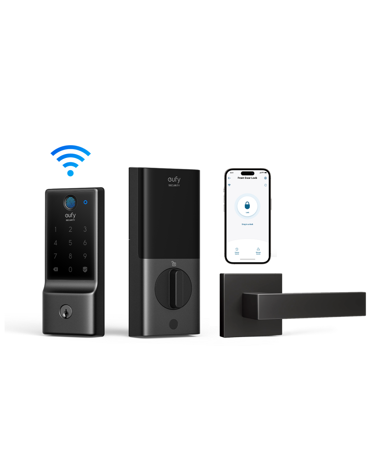 eufy-smart-lock-c220-avec-poign-e-de-porte-serrure-connect-e-biom-trique image 3