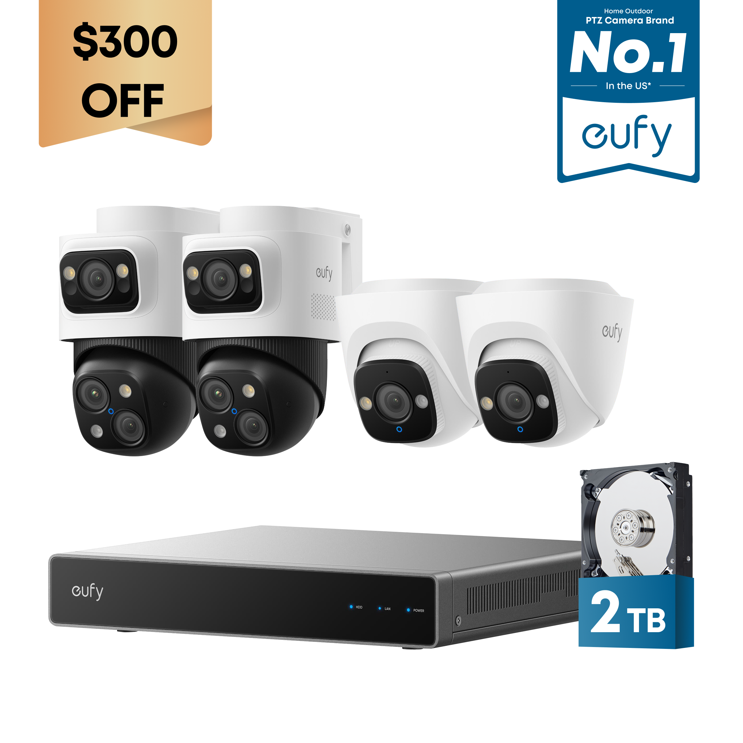 eufy-poe-nvr-security-system-s4-kit-5-cam-ras-4k-2k image 1