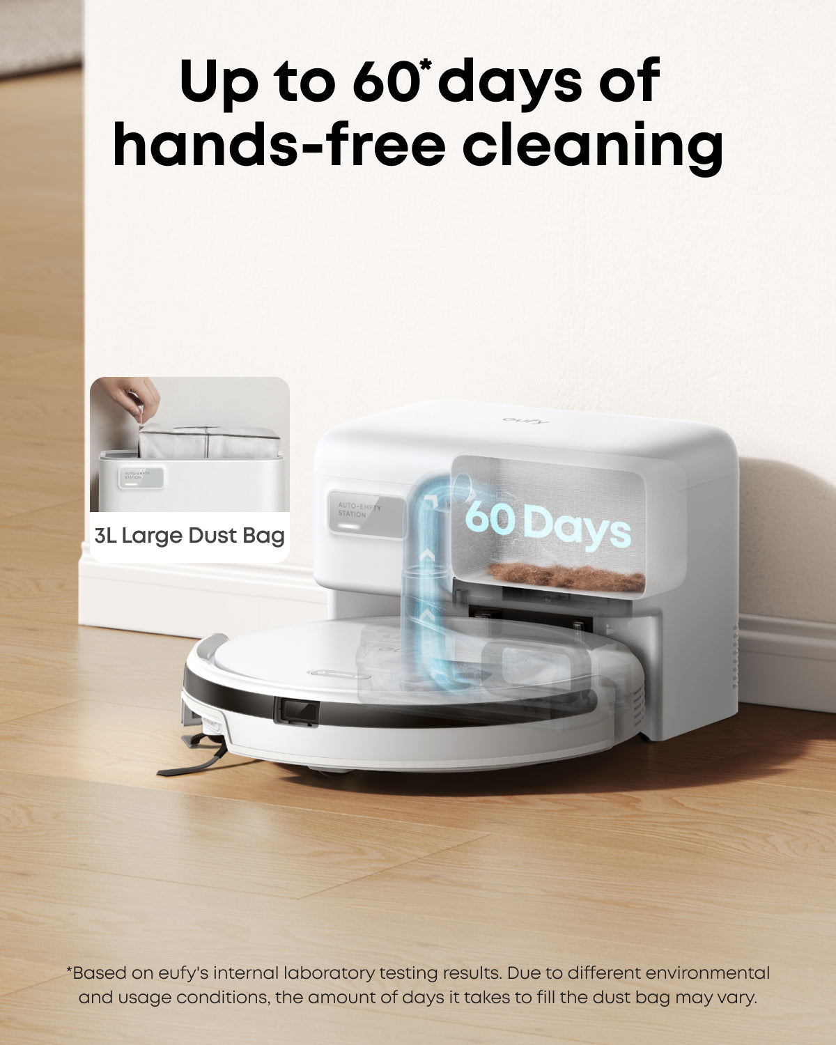 eufy-robot-aspirateur-c10-blanc-avec-station-de-vidange-automatique image 4