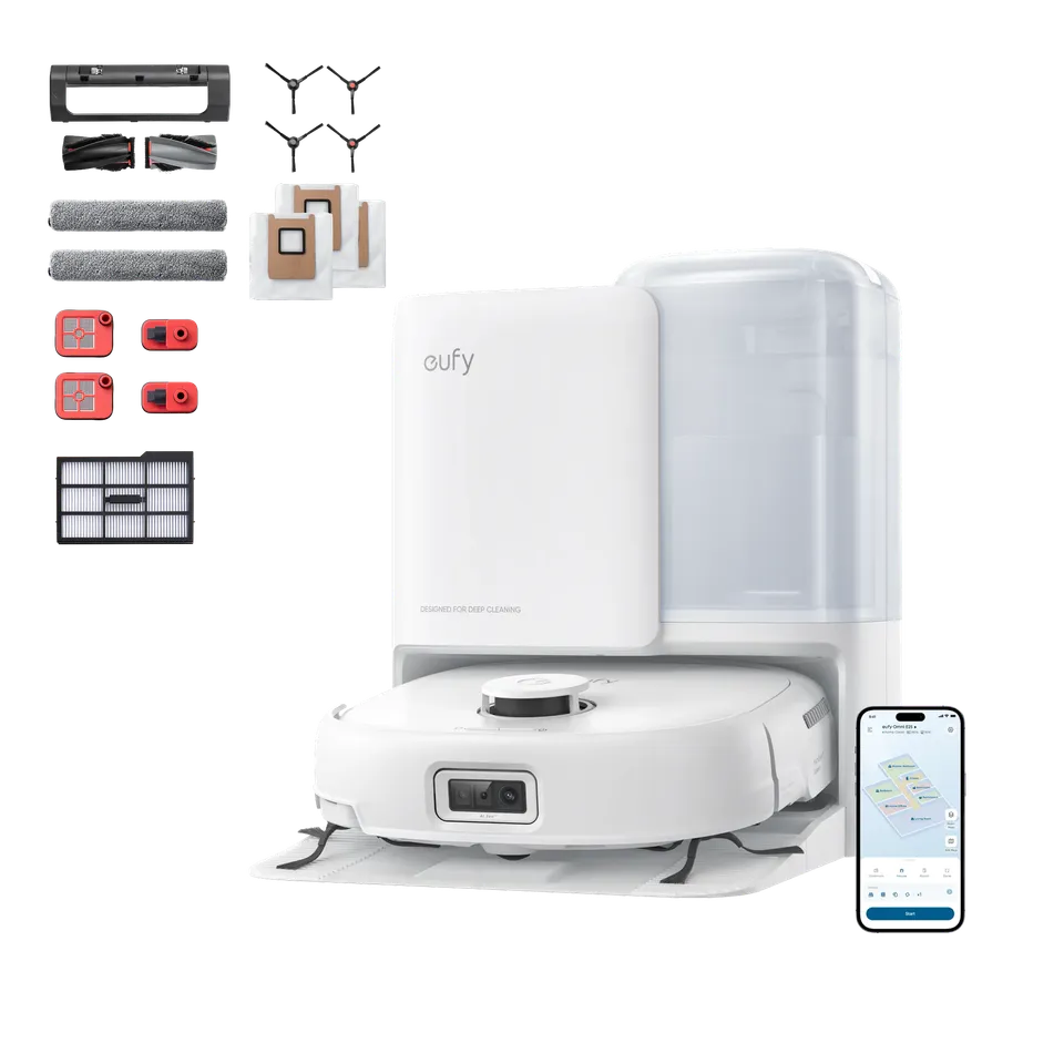 eufy-robot-vacuum-omni-e25-blanc-aspirateur-robot-laveur-avec-kit-accessoires-co image 1