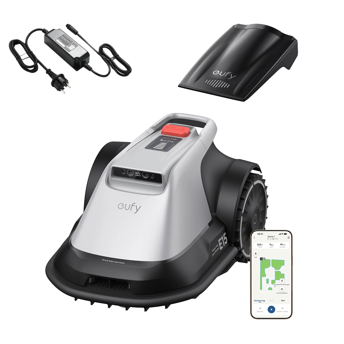 eufy-robot-tondeuse-e15-adaptateur-secteur-eufy image 1