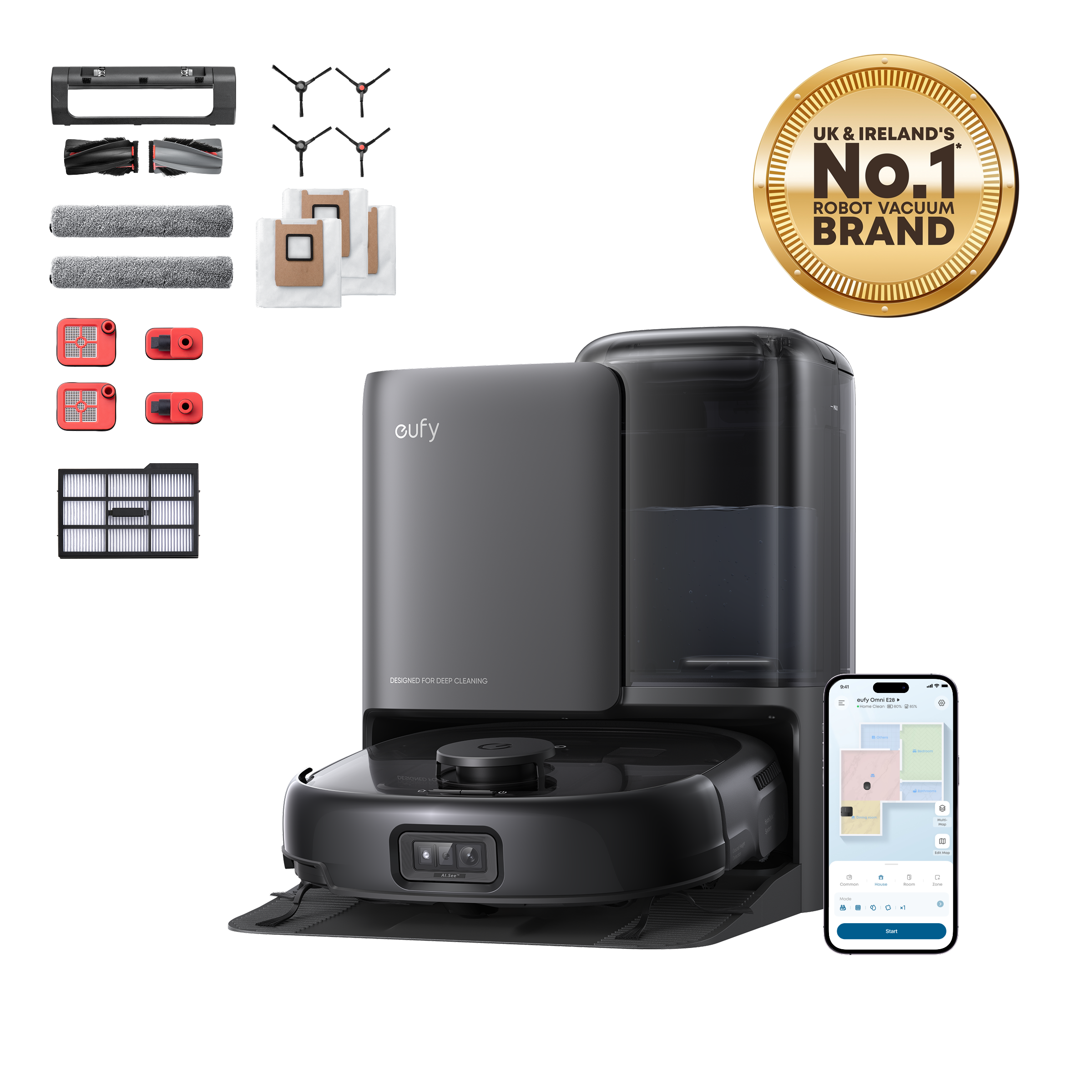 eufy-omni-e25-robot-aspirateur-laveur-avec-kit-accessoires-complet image 2