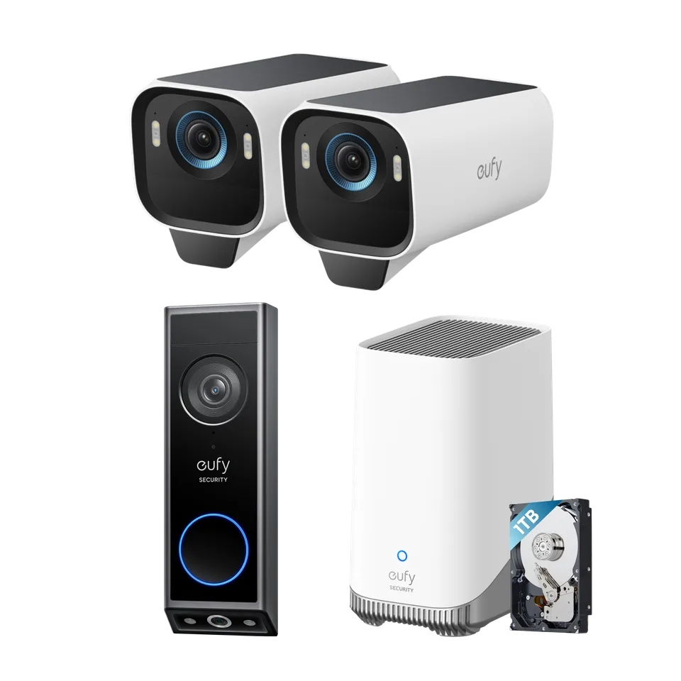 eufy-eufycam-s3-pro-kit-2-cam-ras-sonnette-e340-disque-1-to-kit-vid-osurveillanc image 1