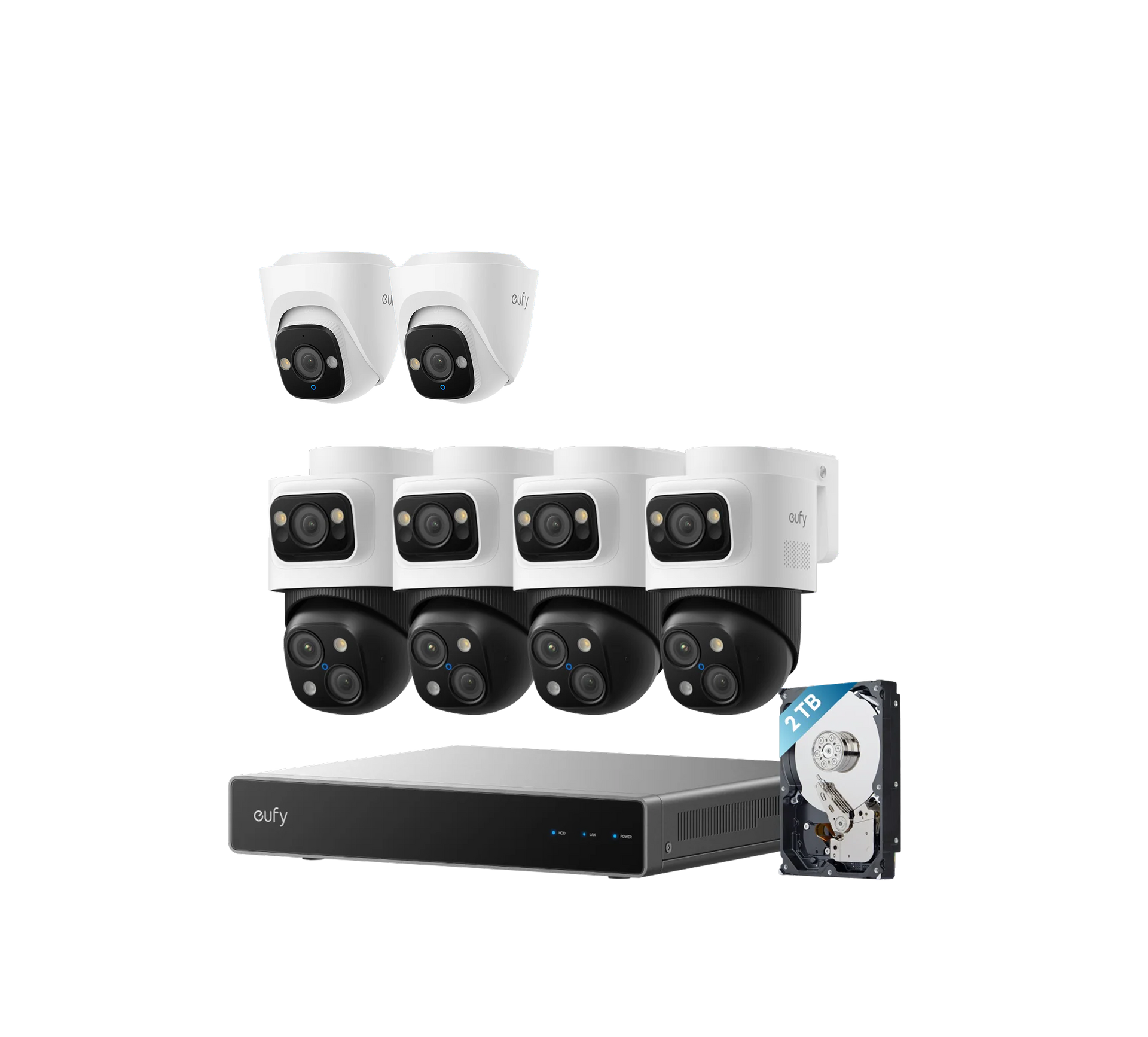 eufy-poe-nvr-kit-8-cam-ras-s4-max-2x-bullet-ptz-s4-2x-turret-e41-4k image 2