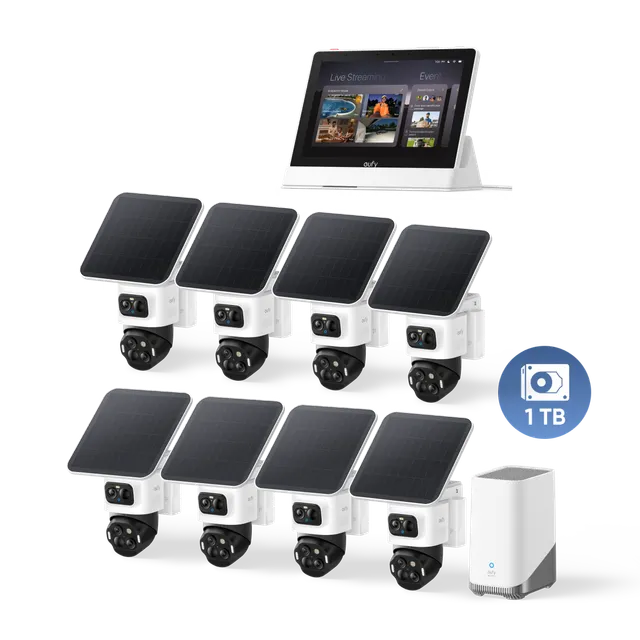 eufy-eufycam-s4-kit-8-cam-ras-homebase-s380-smart-display-disque-dur-1-to image 1