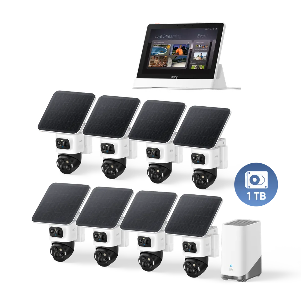 eufy-eufycam-s4-kit-8-cam-ras-homebase-s380-smart-display-disque-dur-1-to image 1