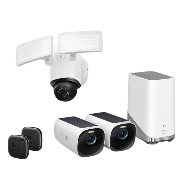 eufy-security-cam-ra-avec-projecteur-e340-eufycam-s330-2x-smarttrack-link image 1