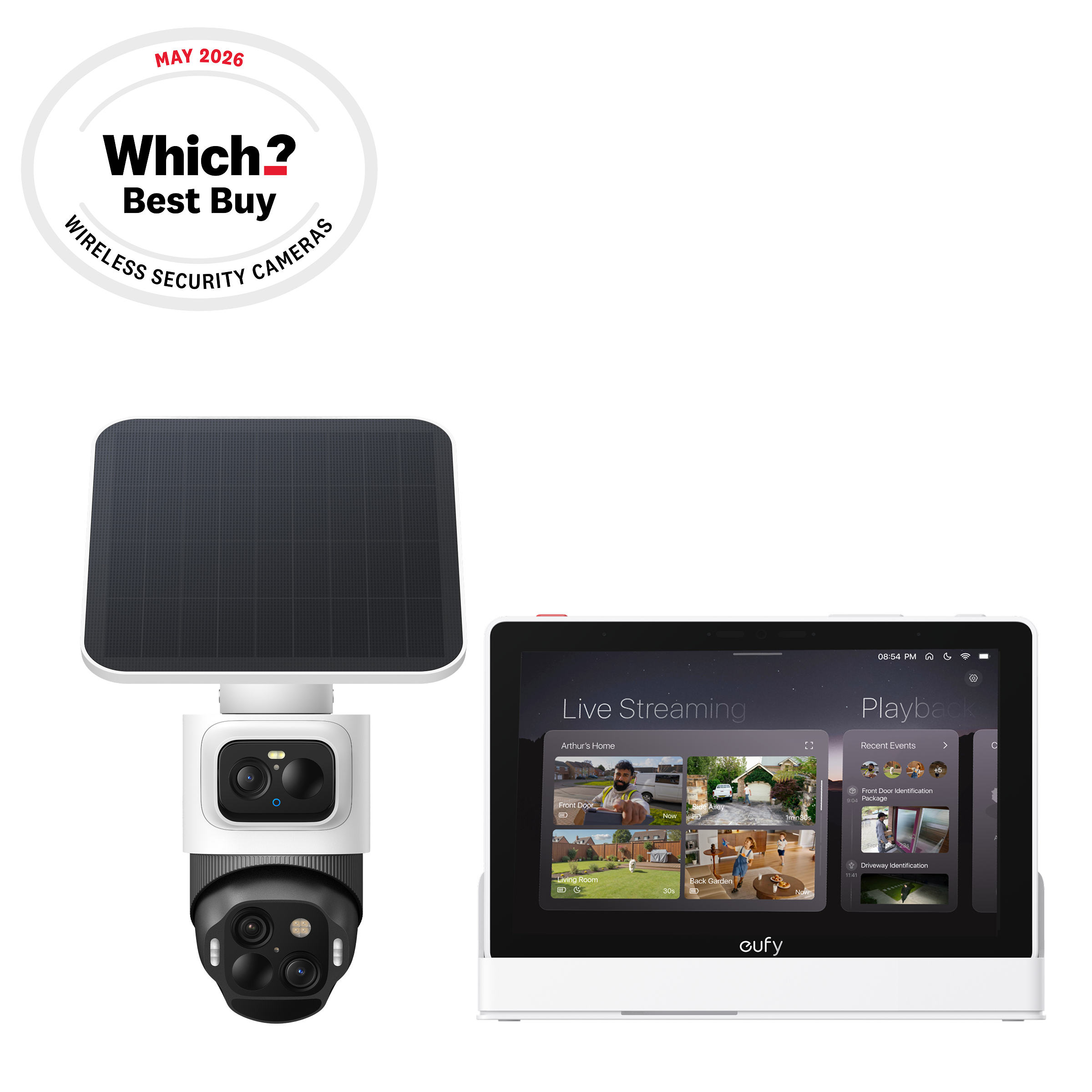 eufy-eufycam-s4-smart-display-e10-cam-ra-bullet-triple-objectif-ptz-4k-cran-conn image 1