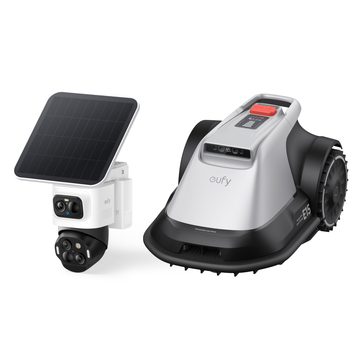 eufy-e15-robot-tondeuse-eufy-security-eufycam-s4-kit-jardin-et-vid-osurveillance image 1