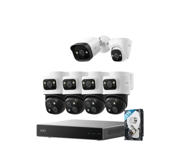 eufy-kit-poe-nvr-6-cam-ras-s4-max-bullet-e40-turret-e41-4k image 1
