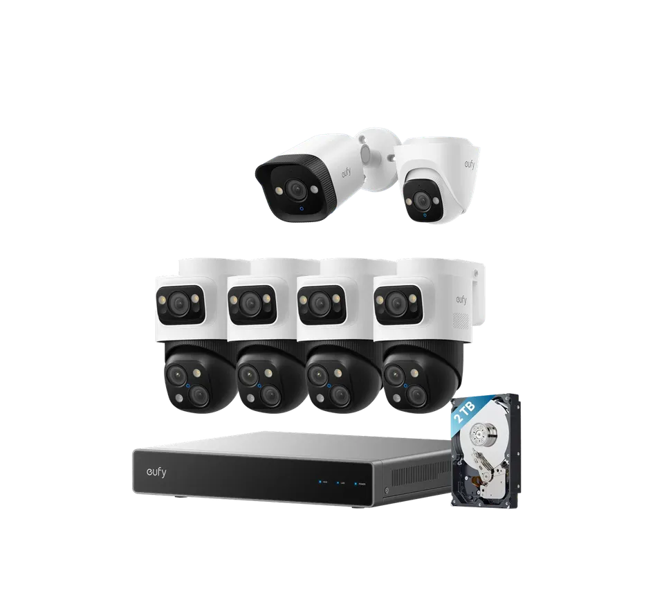 eufy-kit-poe-nvr-6-cam-ras-s4-max-bullet-e40-turret-e41-4k image 1