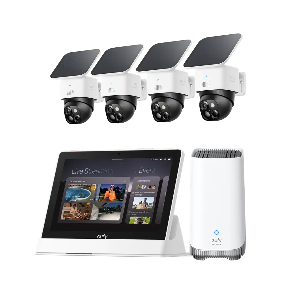 eufy-solocam-s340-pack-4-cam-ras-homebase-s380-smart-display-e10 image 1