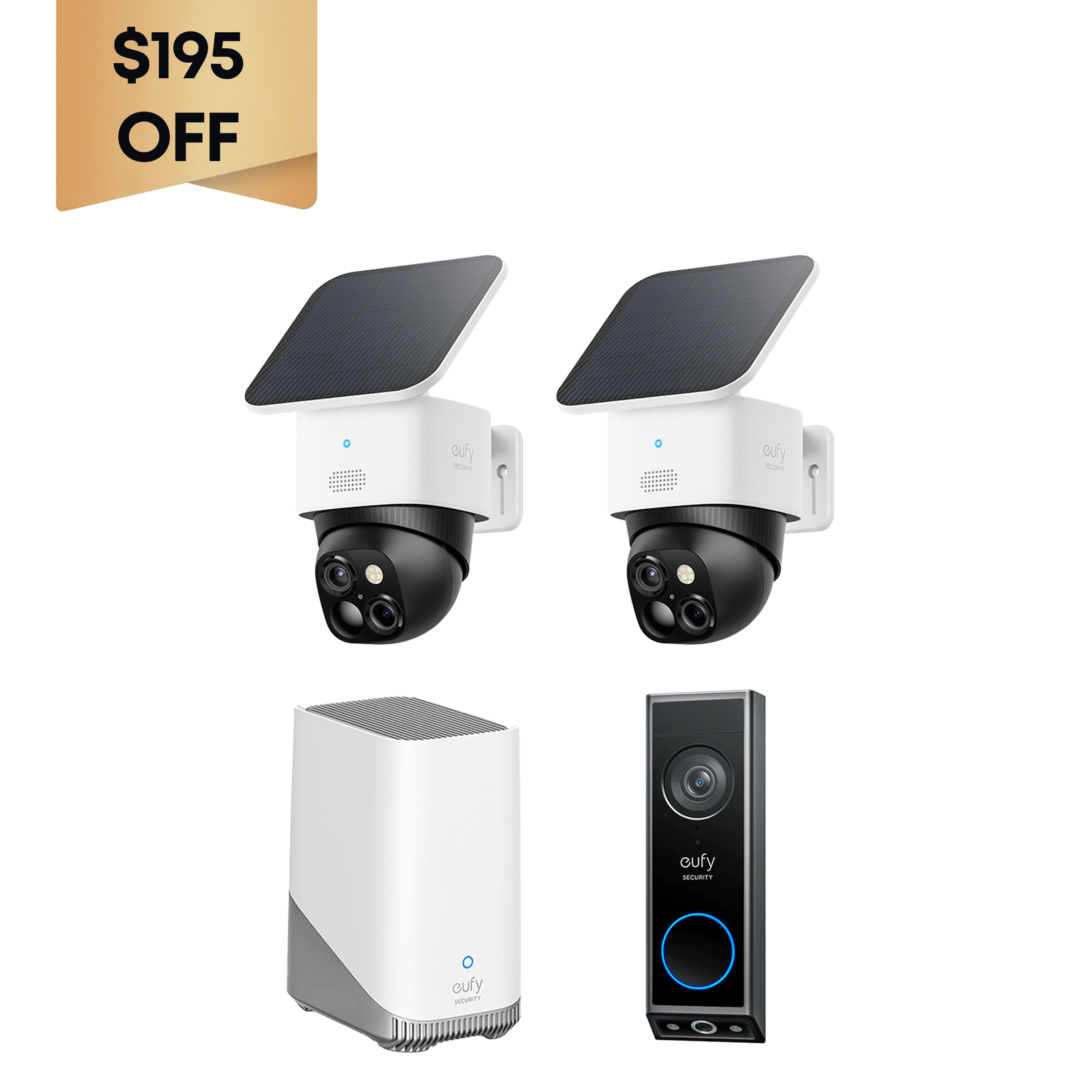 eufy-solocam-s340-lot-de-2-sonnette-e340-homebase-s380-kit-surveillance-solaire- image 1