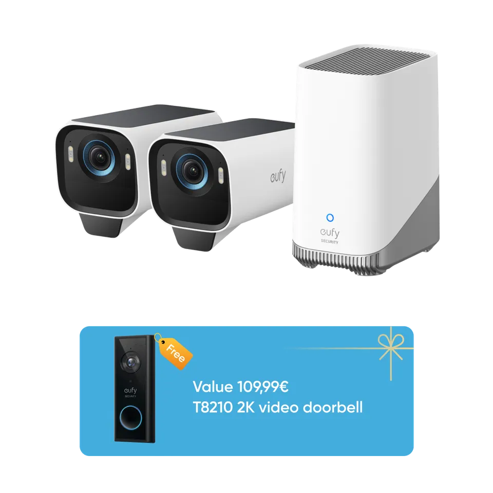 eufy-eufycam-s3-pro-kit-2-cam-ras-sonnette-vid-o-s220-add-on image 1