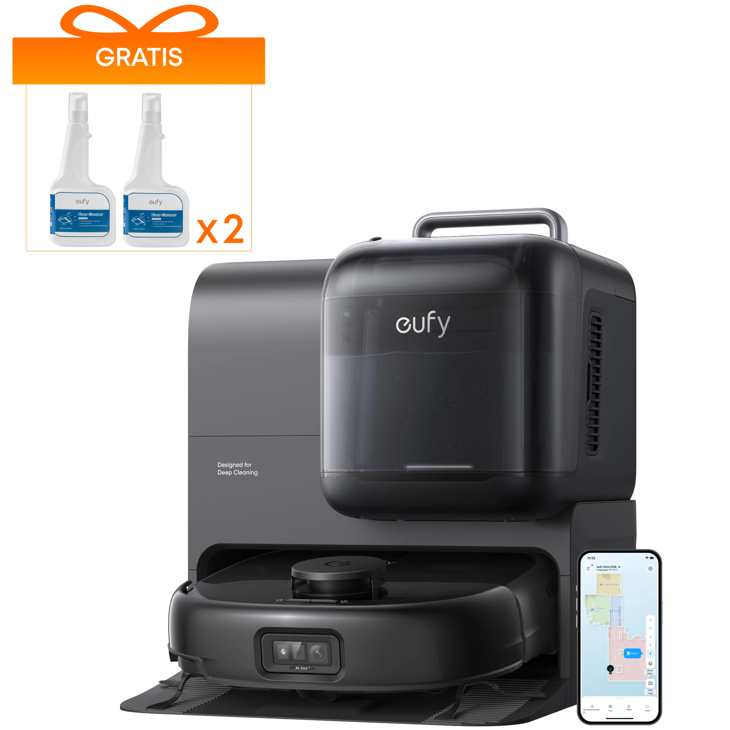 eufy-omni-e28-solution-nettoyage-aspirateur-robot-laveur-20000-pa-avec-station image 1
