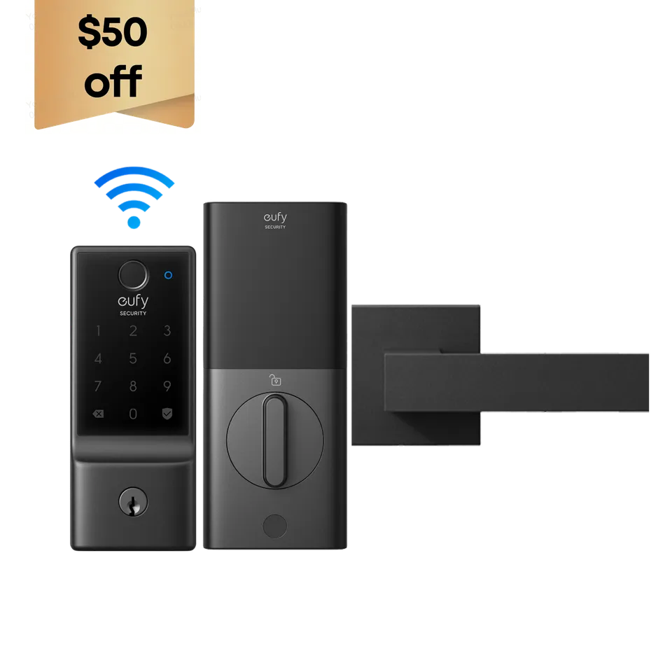 eufy-smart-lock-c220-avec-poign-e-de-porte-serrure-connect-e-biom-trique image 1