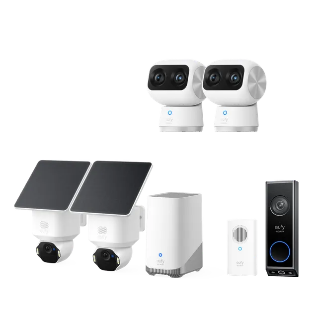 eufy-kit-vid-osurveillance-4k-2x-solocam-e42-homebase-s380-2x-s350-sonnette-e340 image 1