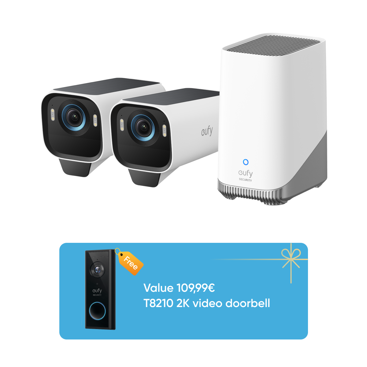 eufy-eufycam-s3-pro-kit-2-cam-ras-sonnette-vid-o-s220-add-on image 2