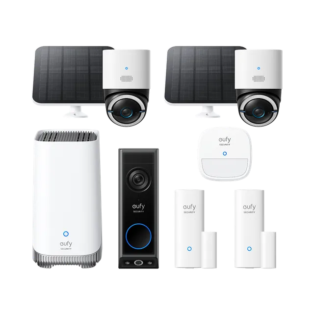 eufy-outdoor-s-delux-bundle-2-cam-ras-4g-lte-cam-s330-4k-homebase-3-visiophone-v image 1
