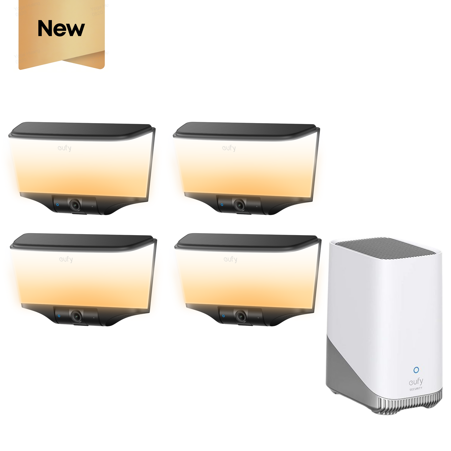 eufy-wall-light-cam-s4-lot-de-2-homebase-s380-cam-ra-applique-4k-radar image 6