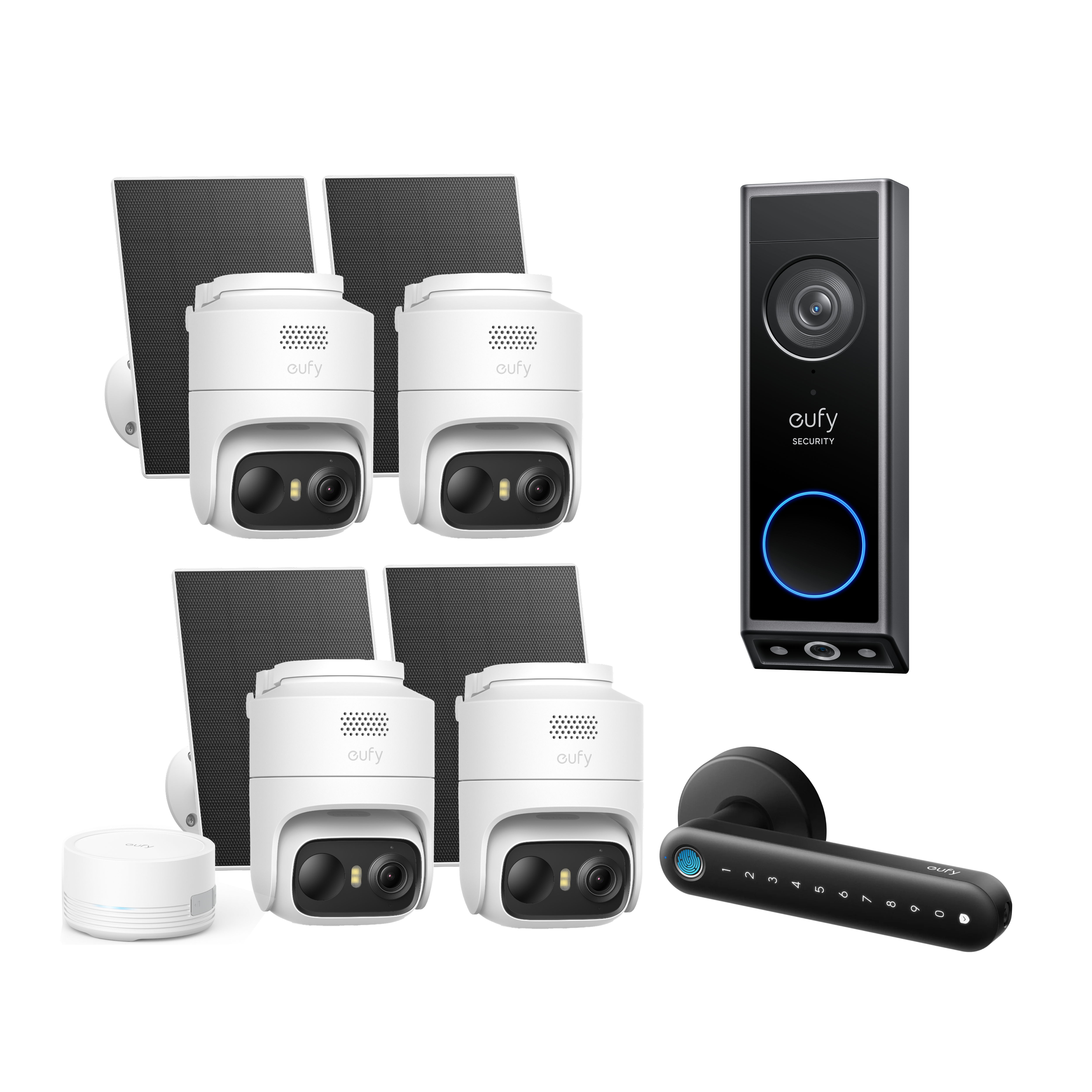 eufy-smart-home-security-access-bundle-eufycam-c37-kit-4-cam-ras-sonnette-e340-s image 1