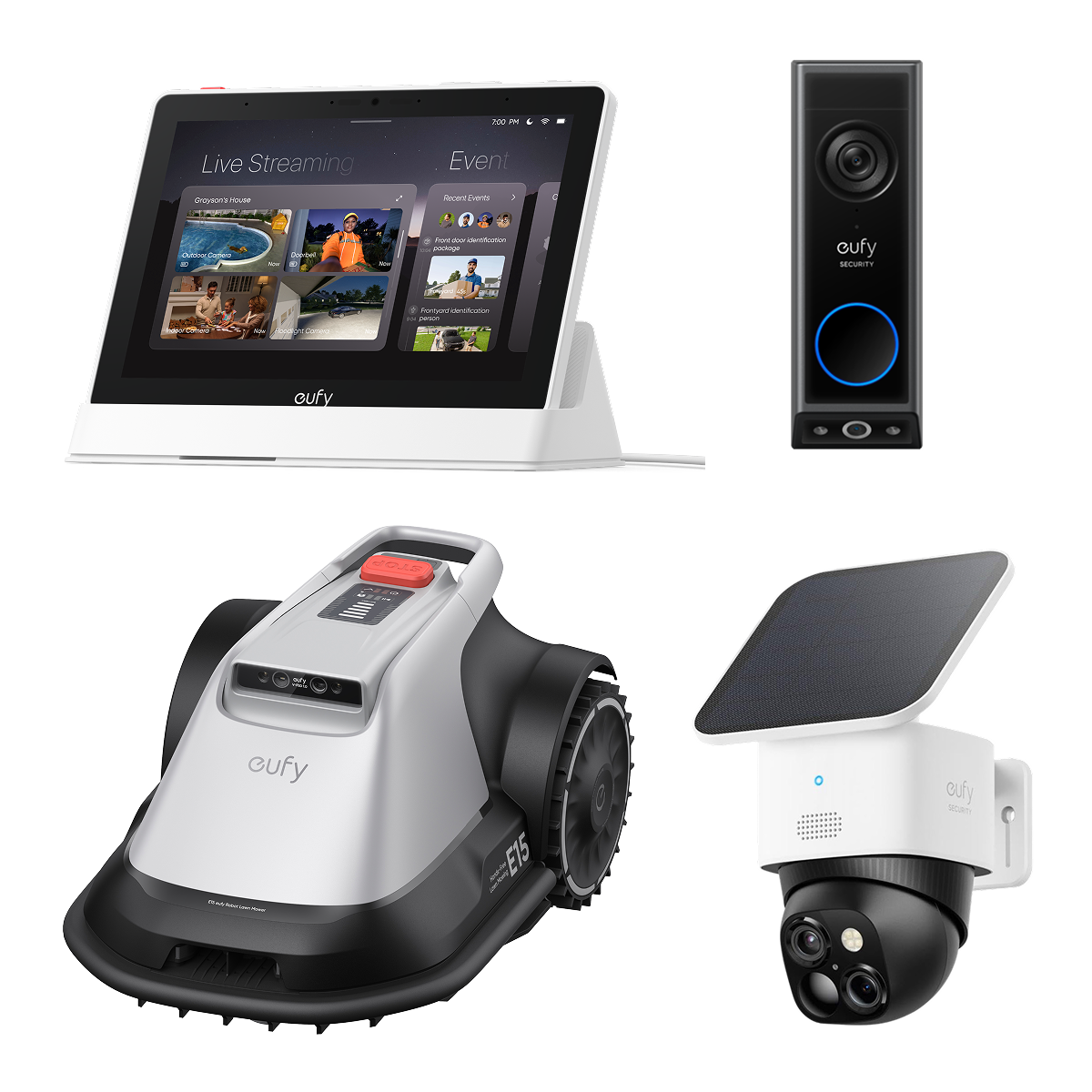 eufy-pack-solocam-s340-sonnette-video-doorbell-e340-cran-smart-display-e10-robot image 1