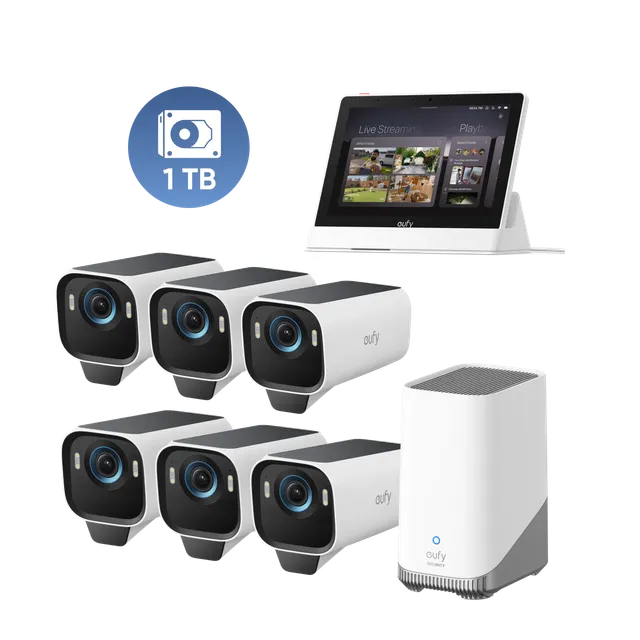 eufy-eufycam-s3-pro-kit-6-cam-ras-4k-smart-display-disque-dur-1-to image 1