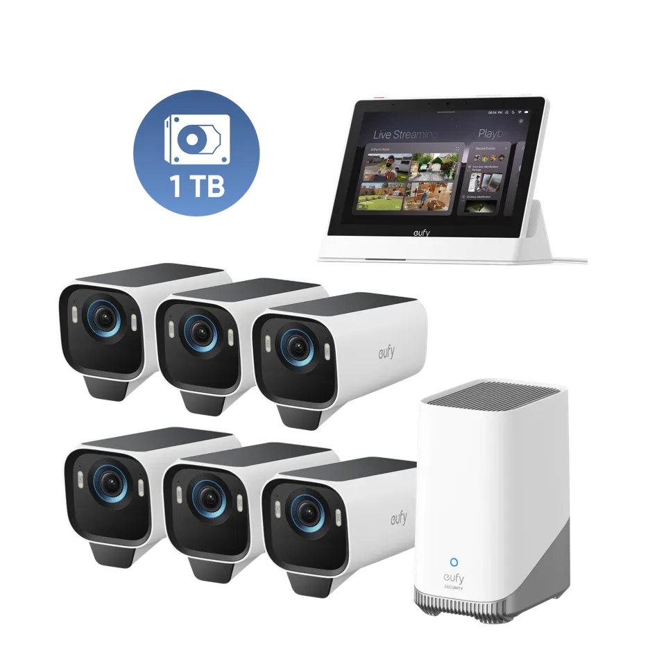 eufy-eufycam-s3-pro-kit-6-cam-ras-4k-smart-display-disque-dur-1-to image 1
