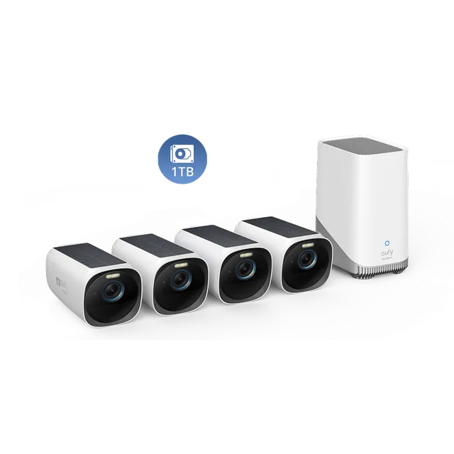 eufy-eufycam-s330-eufycam-3-kit-4-cam-ras-4k-sans-fil-avec-panneau-solaire-et-di image 1