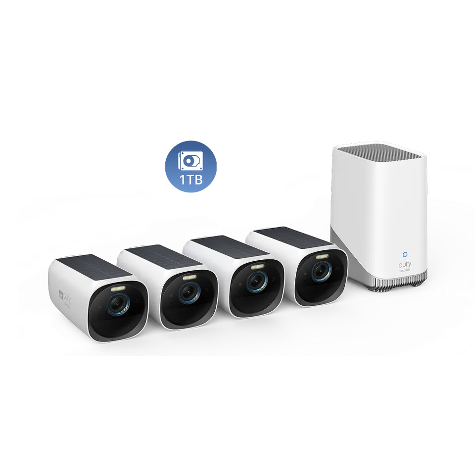 eufy-eufycam-s330-eufycam-3-kit-4-cam-ras-4k-sans-fil-avec-panneau-solaire-et-di image 1