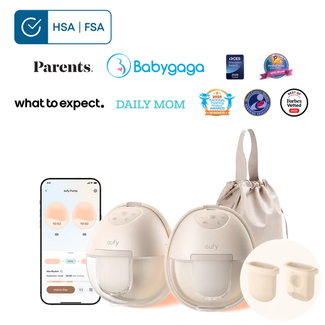 eufy-breast-pump-s1-diaphragmes-lot-de-2-tire-lait-portable-chauffant-heatflow image 1