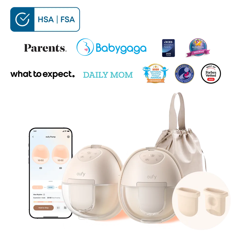 eufy-breast-pump-s1-diaphragmes-lot-de-2-tire-lait-portable-chauffant-heatflow image 1