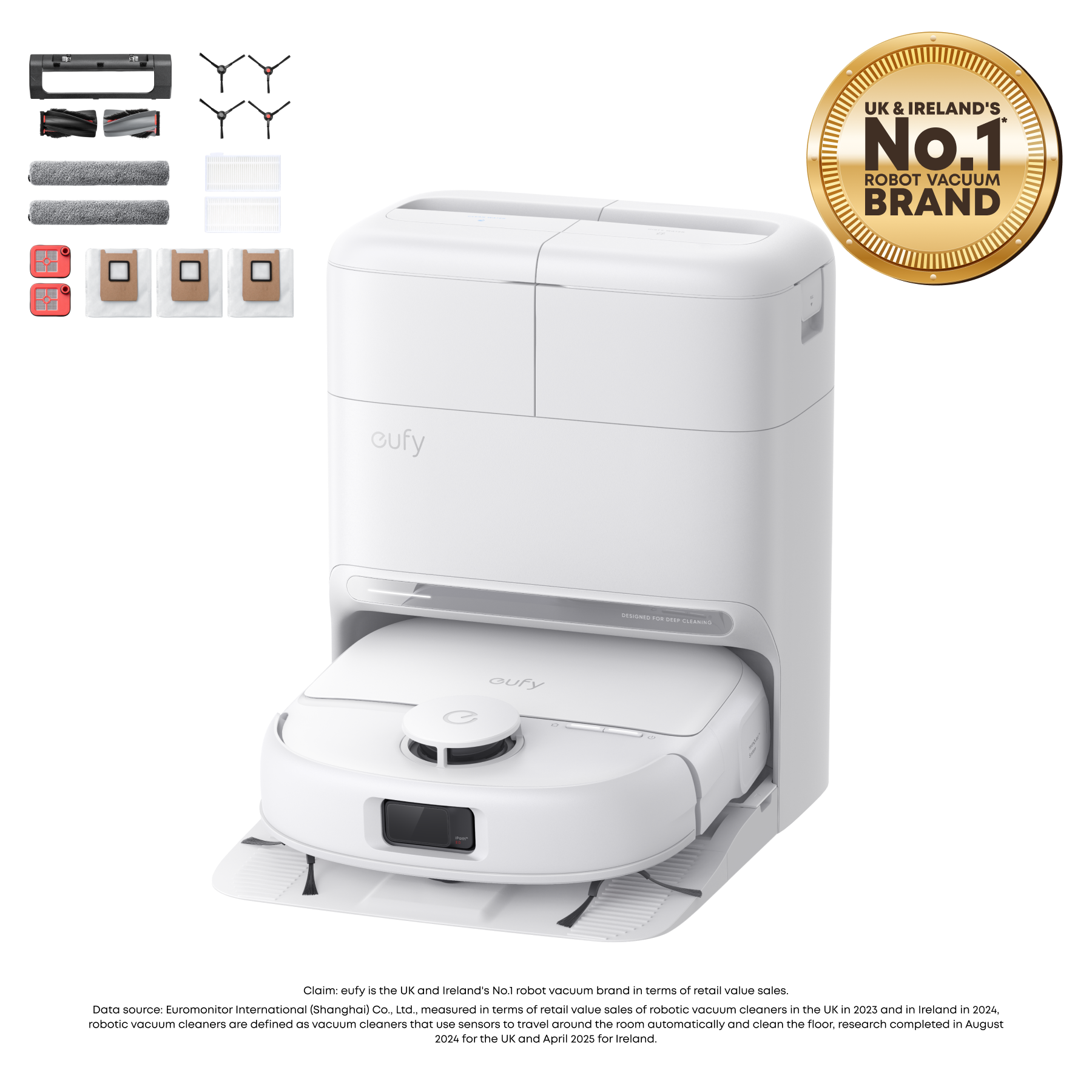eufy-omni-c28-robot-aspirateur-laveur-blanc-kit-de-remplacement image 1