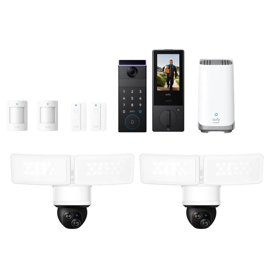 eufy-pack-s-curit-porte-d-entr-e-avec-familock-s3-max-homebase-s380-floodlight-c image 1