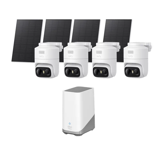 eufy-security-eufycam-c37-x4-homebase-s380-kit-4-cam-ras-solaires-360 image 1