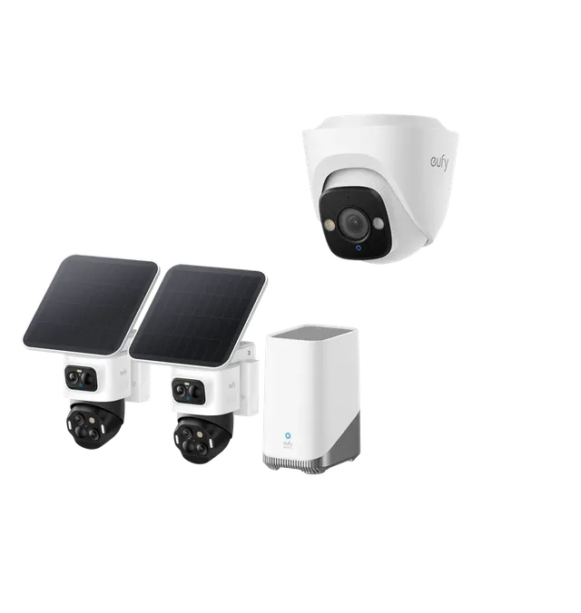 eufy-security-s4-kit-de-2-cam-ras-de-surveillance-homebase-3-cam-ra-poe-turret-e image 1