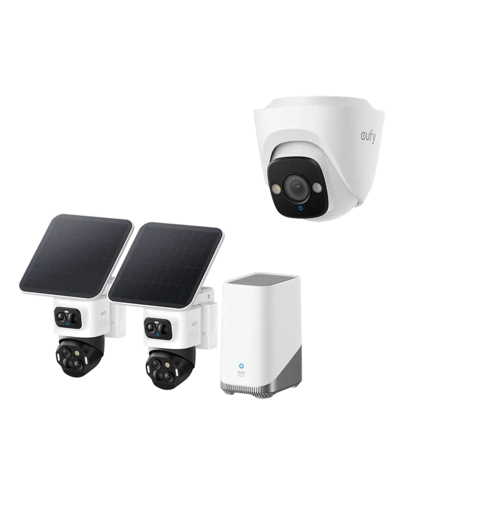 eufy-security-s4-kit-de-2-cam-ras-de-surveillance-homebase-3-cam-ra-poe-turret-e image 1