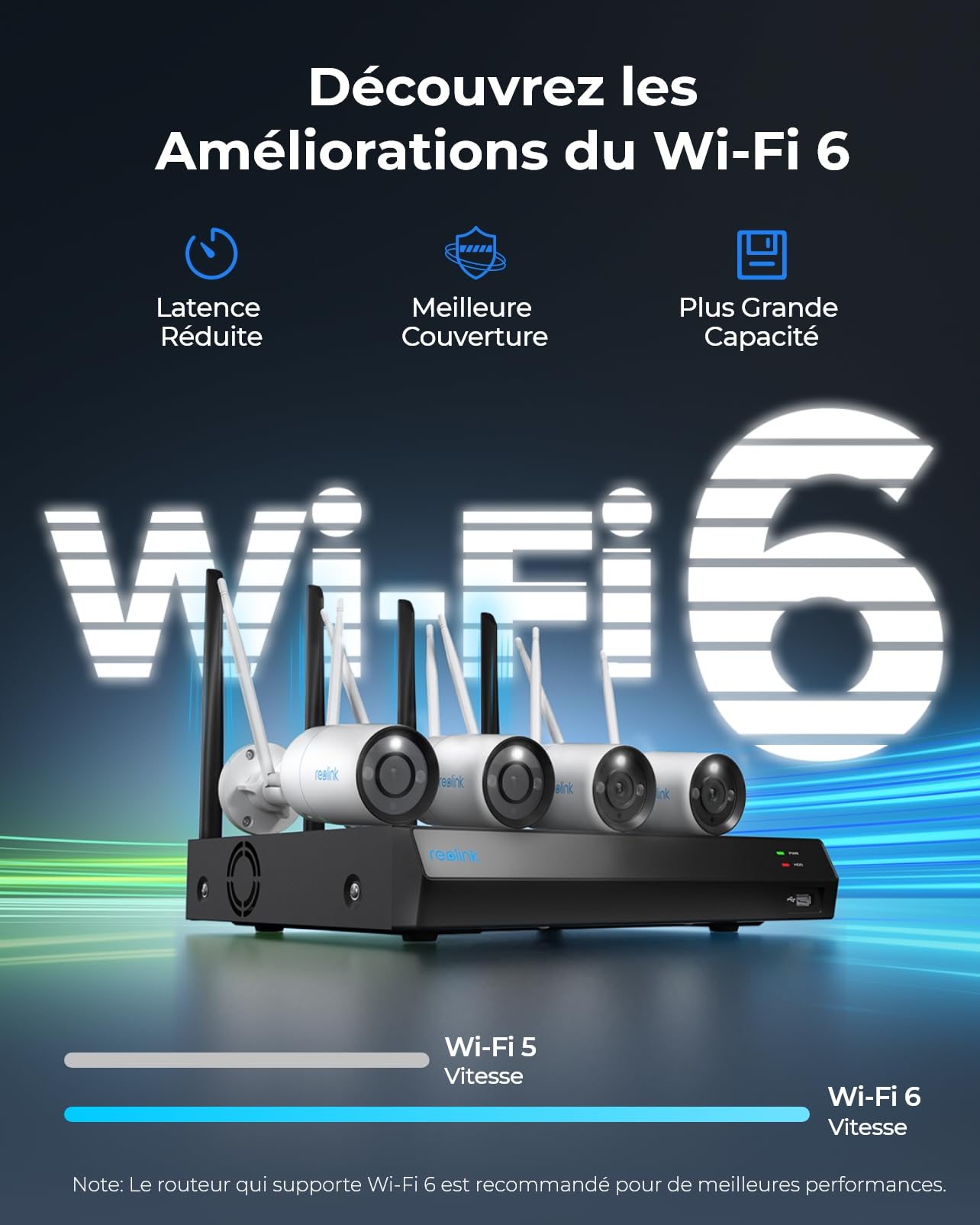 reolink-rlc-series-kit-cam-ra-de-surveillance-wifi-6-ext-rieure-4k-avec-nvr-disq image 2