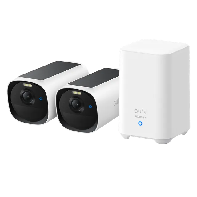 eufy-eufycam-e40-kit-2-cam-ras-2k-solaires-avec-homebase-2 image 1