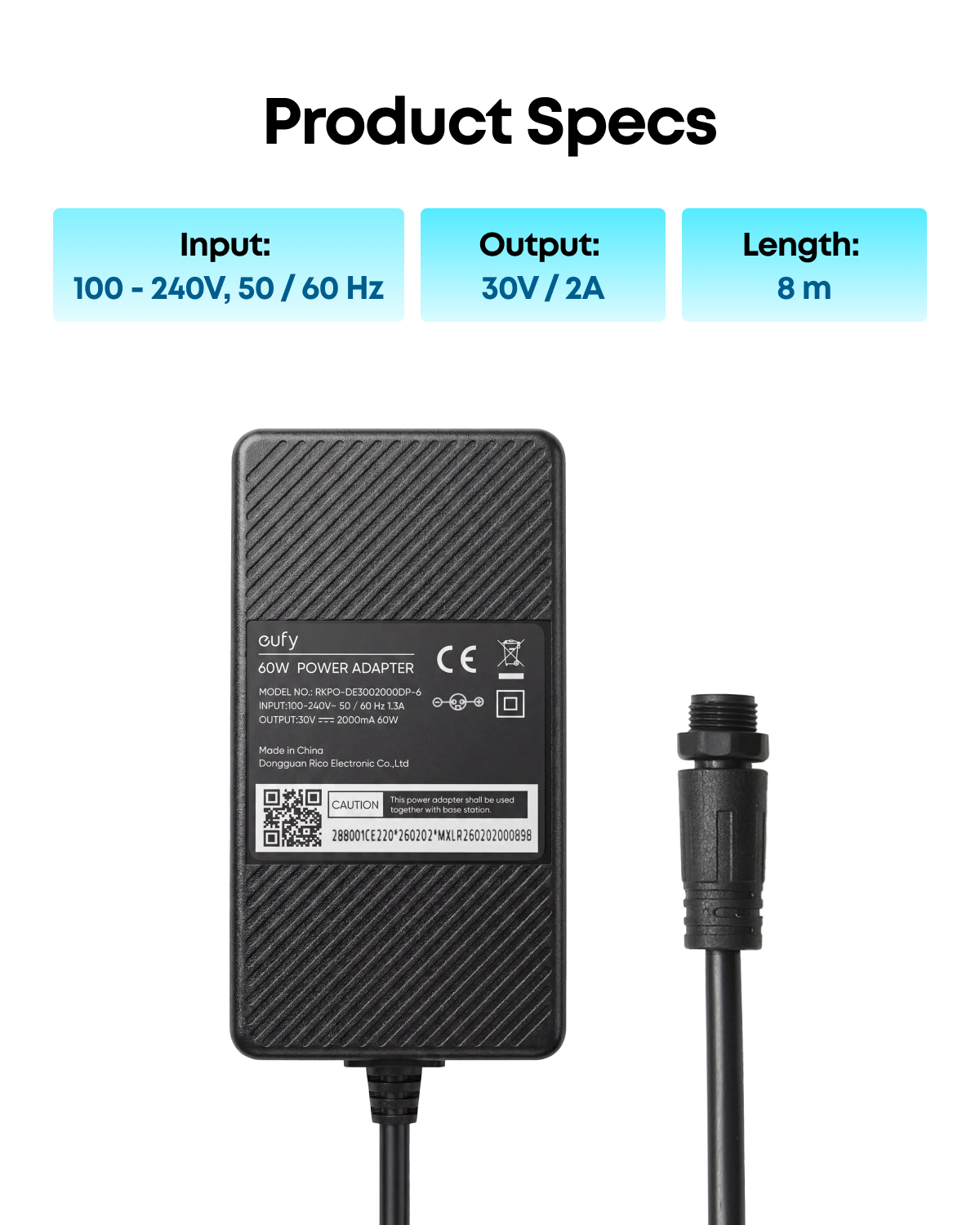 eufy-c15-adaptateur-secteur-pour-robot-tondeuse-29v-ipx6-d-origine image 2