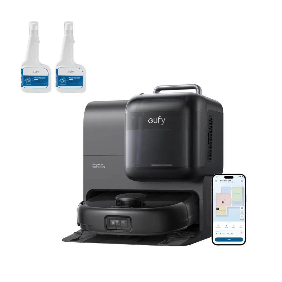 eufy-robot-aspirateur-laveur-omni-e28-2-nettoyants-sols-3-en-1-avec-nettoyeur-po image 1