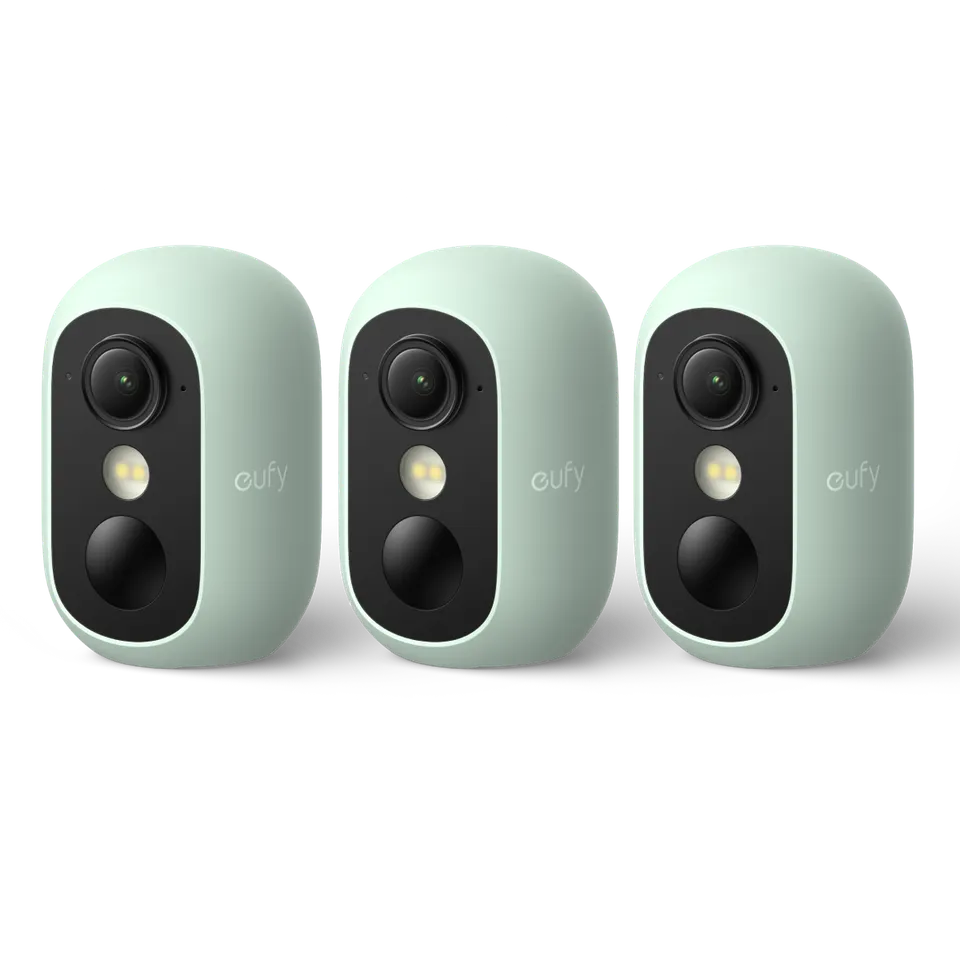 eufy-eufycam-c35-kit-3-cam-ras-vert-vision-purecolor image 1