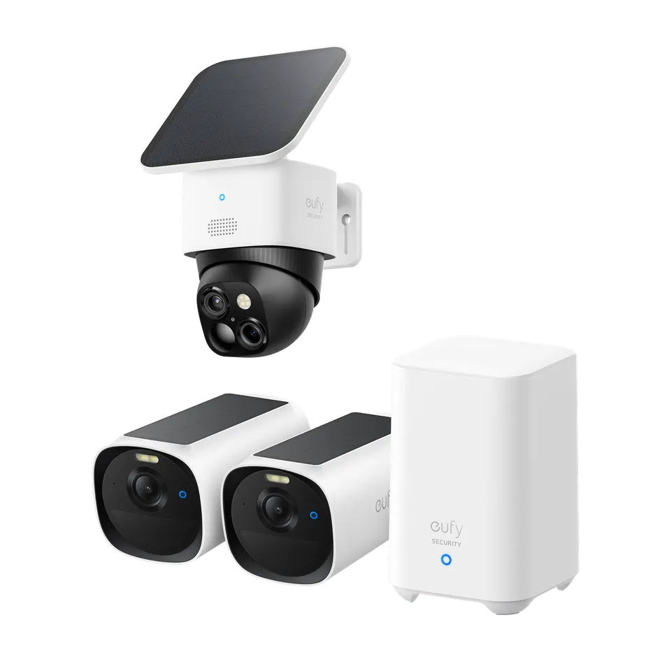 eufy-eufycam-e40-kit-2-cam-ras-homebase-2-solocam-s340 image 1