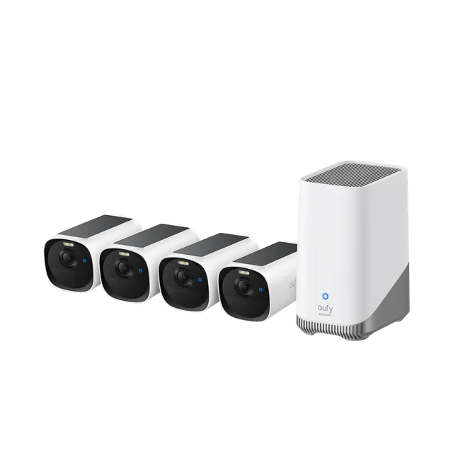 eufy-eufycam-e40-x4-homebase-s380-kit-4-cam-ras-solaires-2k image 1