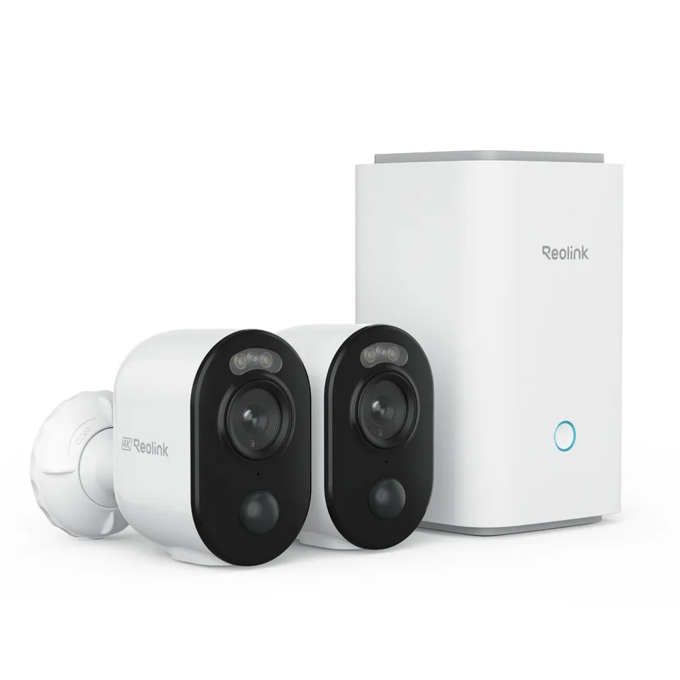 reolink-argus-kit-cam-ras-surveillance-sans-fil-4k-8mp-home-hub-vision-nuit-coul image 1