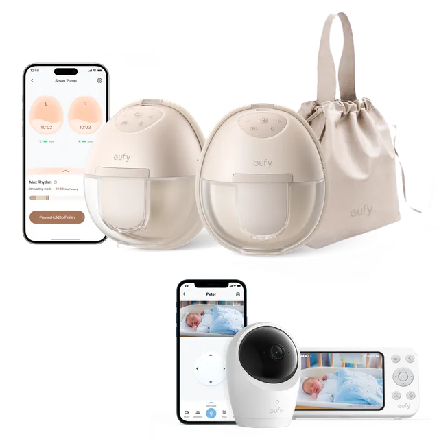eufy-wearable-breast-pump-s1-baby-monitor-e20-pack-b-b image 1