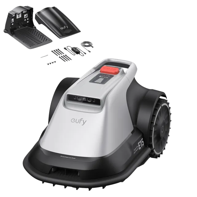 eufy-robot-tondeuse-e15-station-de-charge-compl-te-sans-c-ble-ni-rtk image 1