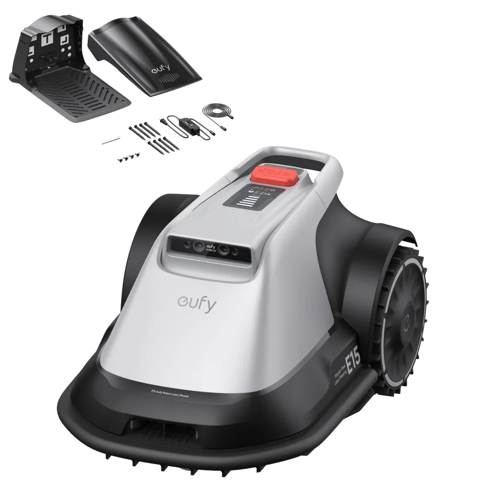 eufy-robot-tondeuse-e15-station-de-charge-compl-te-sans-c-ble-ni-rtk image 1