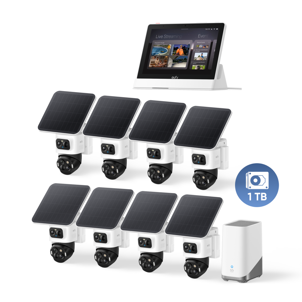 eufy-eufycam-s4-kit-8-cam-ras-homebase-s380-smart-display-disque-dur-1-to image 1