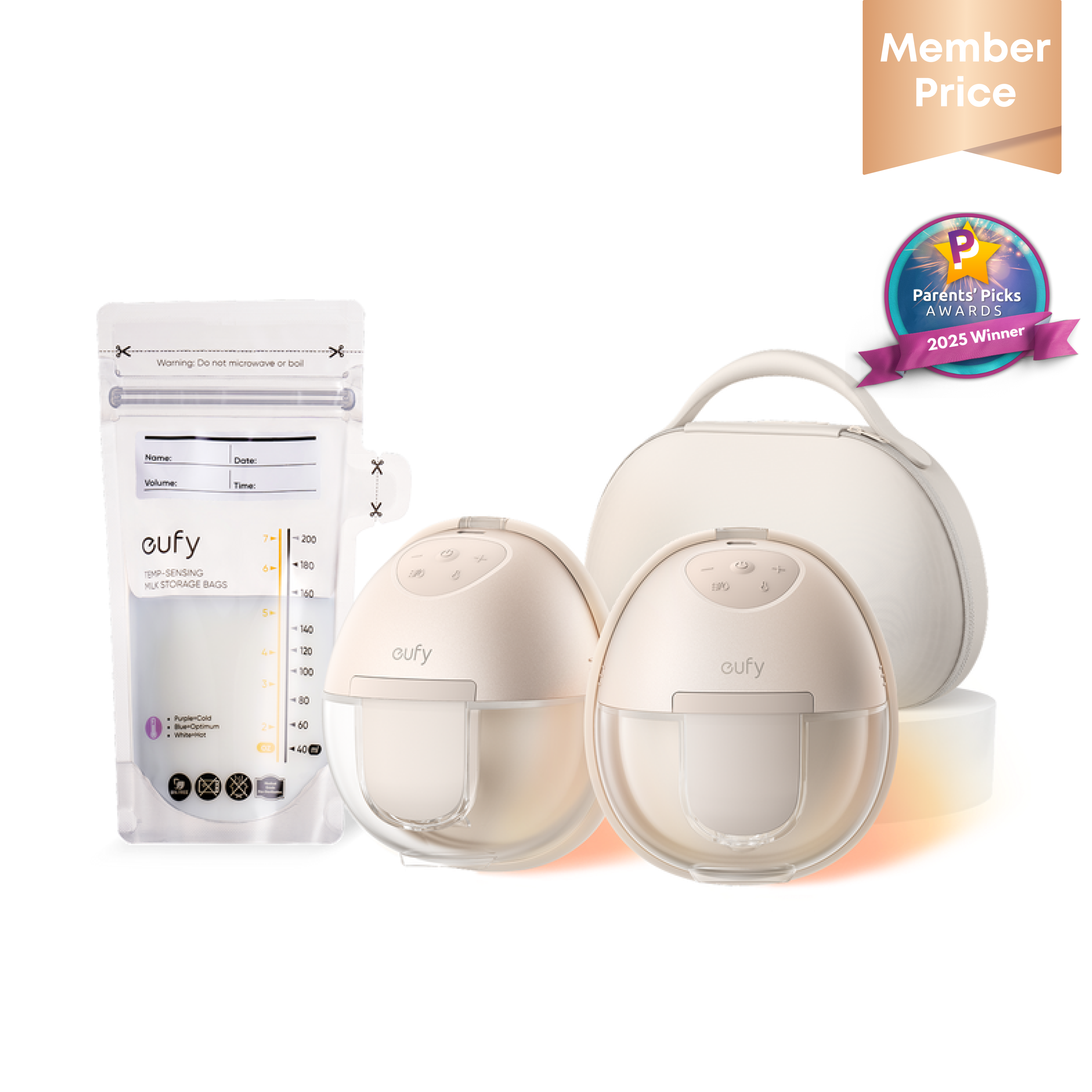 eufy-breast-pump-s1-pro-tire-lait-portable-chauffant-120-sachets-de-conservation image 1